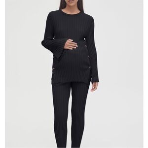 Lego Heritage Ribbed Knit Pant Sweater Maternity Set Black Large